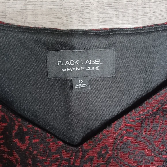 Black Label Red and Black Lace Dress Size 12 - Picture 2 of 4